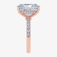 (F-G /Vs2-Si1) Womens 3 1/2 CT. T.W Lab Grown White Diamond 14K Gold Rectangular Side Stone Engagement Ring