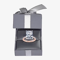 (F-G /Vs2-Si1) Womens 3 1/2 CT. T.W Lab Grown White Diamond 14K Gold Rectangular Side Stone Engagement Ring