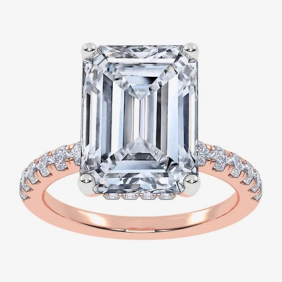 (F-G /Vs2-Si1) Womens 10 1/2 Ct. T.W. Lab Grown White Diamond 14K Gold Side Stone Engagement Ring