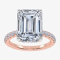(F-G /Vs2-Si1) Womens 10 1/2 Ct. T.W. Lab Grown White Diamond 14K Gold Side Stone Engagement Ring