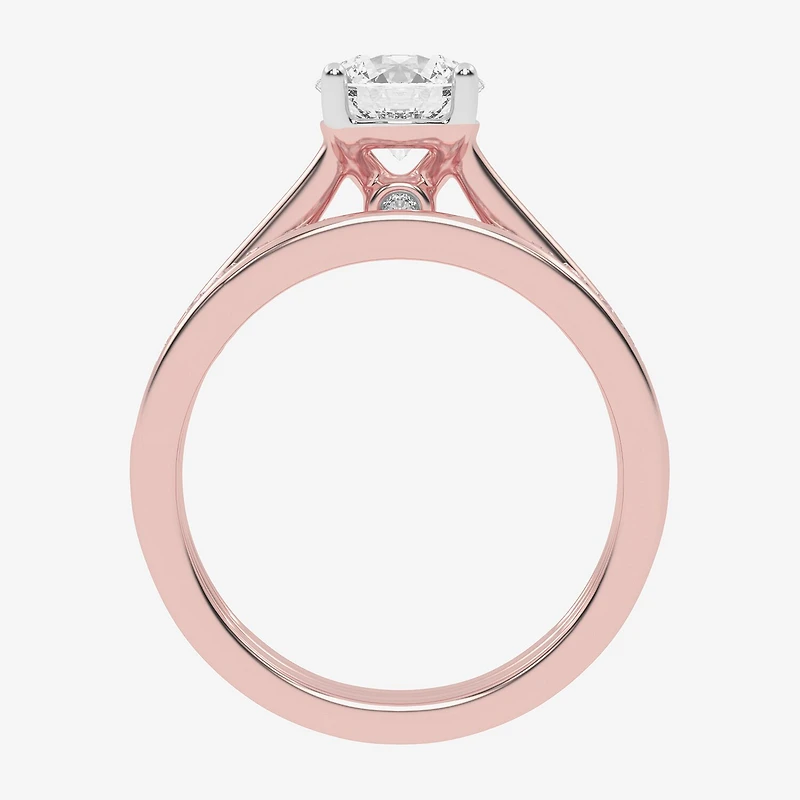 F-G /Vs2-Si1) Womens 2 1/2 CT. T.W. Lab Grown White Diamond 10K Gold Round Side Stone Bridal Set