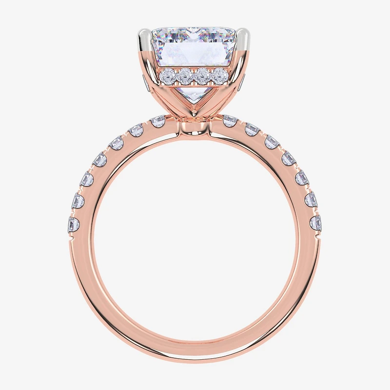 (F-G /Vs2-Si1) Womens 8 1/2 Ct. T.W. Lab Grown White Diamond 14K Gold Side Stone Engagement Ring