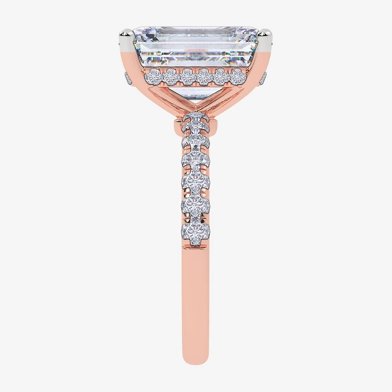 (F-G /Vs2-Si1) Womens 8 1/2 Ct. T.W. Lab Grown White Diamond 14K Gold Side Stone Engagement Ring