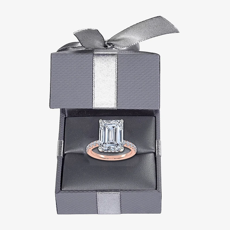 (F-G /Vs2-Si1) Womens 8 1/2 Ct. T.W. Lab Grown White Diamond 14K Gold Side Stone Engagement Ring