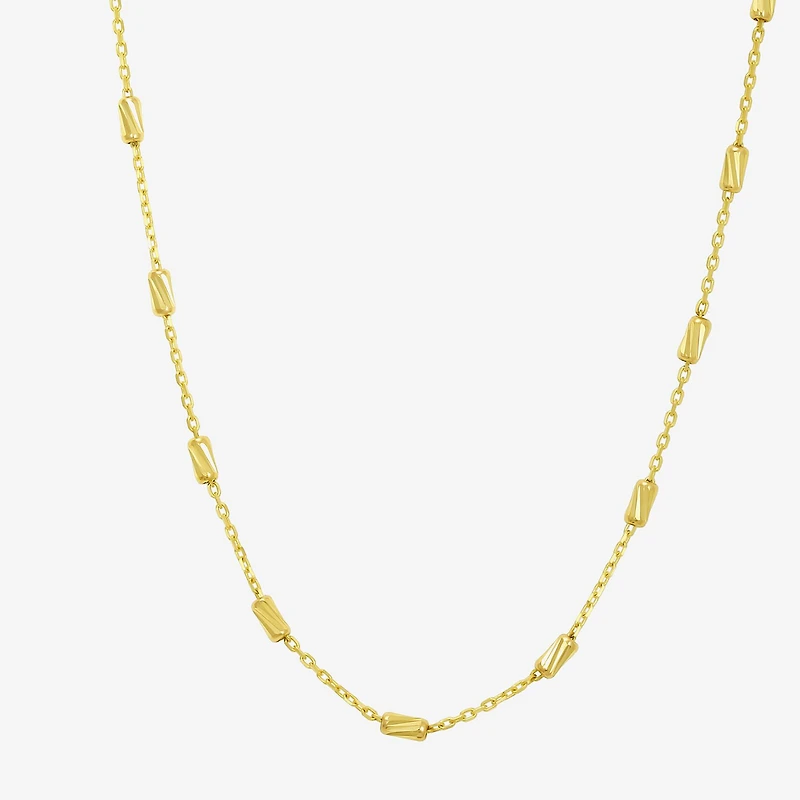 Gold Addiction Womens 10K Gold 18 Inch Link Chain Necklace