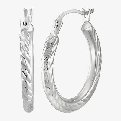Womens 10K Gold 18mm Round Hoop Earrings