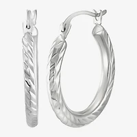 Womens 10K Gold 18mm Round Hoop Earrings