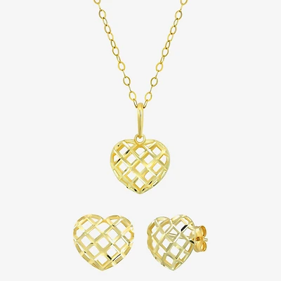 Womens 14K Gold Heart 2-pc. Jewelry Set