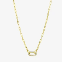 Silver Addiction Womens 14K Gold Over Silver 18 Inch Link Chain Necklace