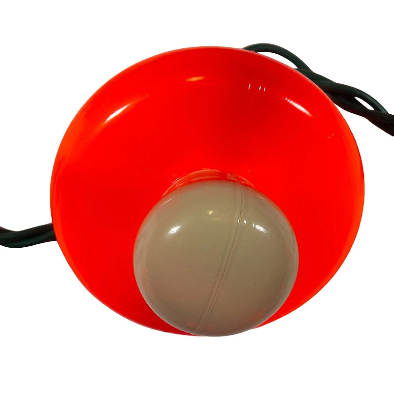 Kurt Adler 12' 10-Light Mushroom With Green Wire String Lights