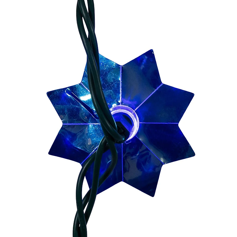 Kurt Adler 15.7' 20-Light Multicolor Led Clear Lotus Flower With Green Wire String Lights