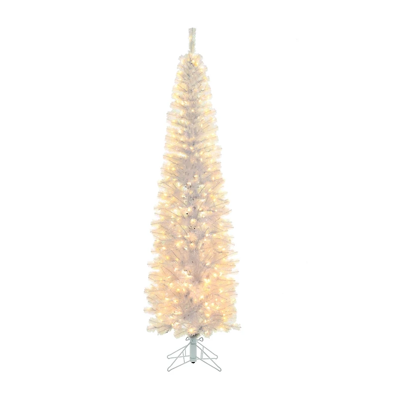 Kurt Adler 7' Warm White Led Iridescent Slim Winchester 7 Foot Christmas Tree