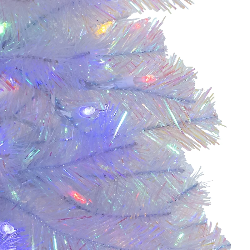Kurt Adler 7' Warm White Led Iridescent Slim Winchester 7 Foot Christmas Tree