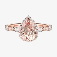 Yes, Please! Womens Lab Created Pink Sapphire 14K Rose Gold Over Silver Sterling Silver Cocktail Ring