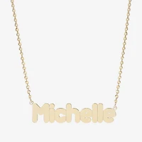 Womens 14K Gold Over Silver Inch Name Necklace