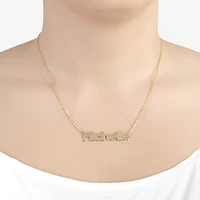Womens 14K Gold Over Silver Inch Name Necklace