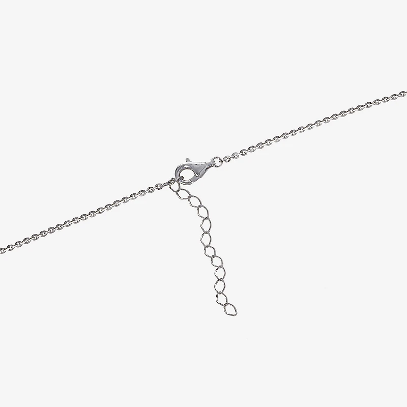 Womens Sterling Silver 16 Inch Name Necklace