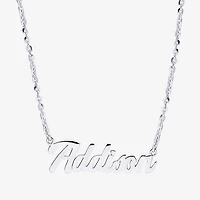 Womens Sterling Silver 16 Inch Name Necklace