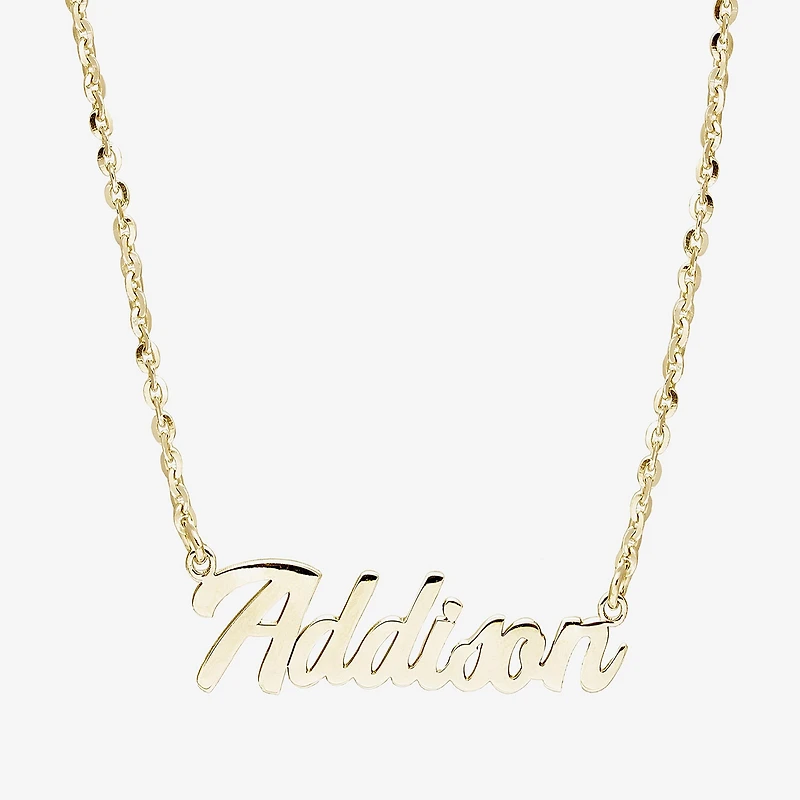 Womens 14K Gold Over Silver Inch Name Necklace