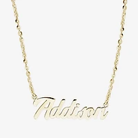 Womens 14K Gold Over Silver Inch Name Necklace