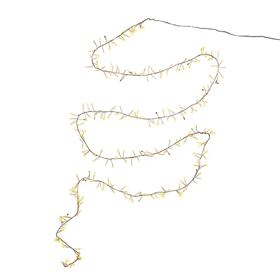 Kurt Adler 300-Light Cluster Garland with Classic White LED Twinkle Lights