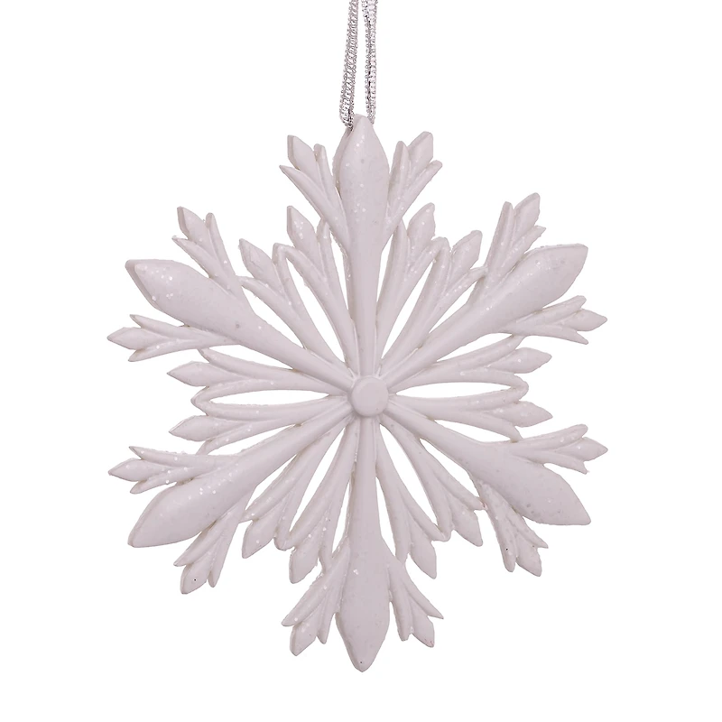 Kurt Adler 4-Inch Elegant Snowflake Ornament with Swarovski Elements
