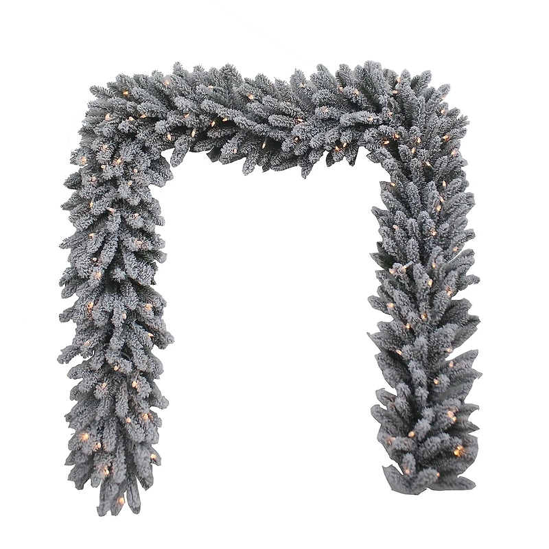 Kurt Adler 9-Foot Battery-Operated Warm White LED Vail Pine Garland