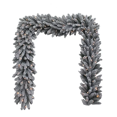 Kurt Adler 9-Foot Battery-Operated Warm White LED Vail Pine Garland