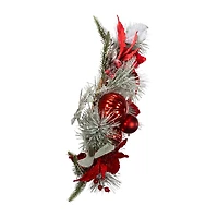 Kurt Adler Berry And Poinsettia Wreath