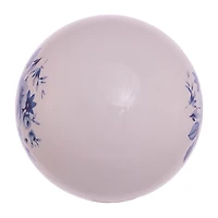 Kurt Adler 80MM Delft Blue Shiny Glass Ball Ornaments 6-Piece Set