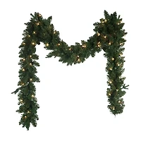Kurt Adler 9-Foot Pre-Lit Clear Incandescent Jackson Pine Garland