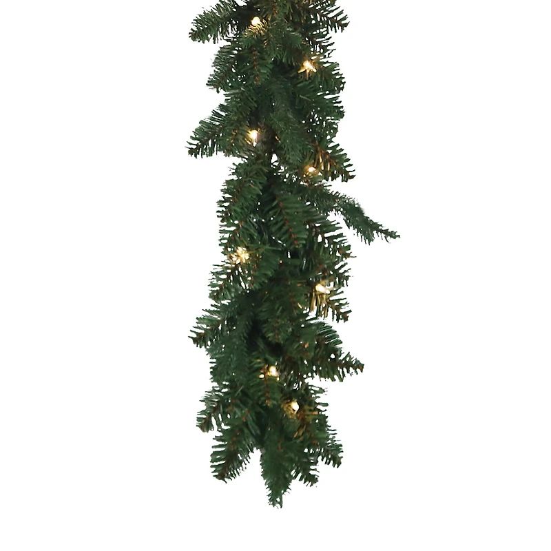 Kurt Adler 9-Foot Pre-Lit Clear Incandescent Jackson Pine Garland
