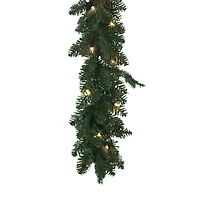 Kurt Adler 9-Foot Pre-Lit Clear Incandescent Jackson Pine Garland