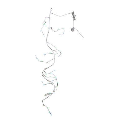 Kurt Adler 6-Foot 66-Light Gumball LED White Garland
