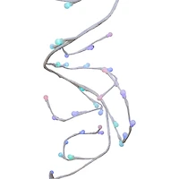 Kurt Adler 6-Foot 66-Light Gumball LED White Garland