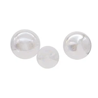 Kurt Adler 80MM Clear Iridescent Ball Onion and Teardrop Ornaments 3 Piece Set