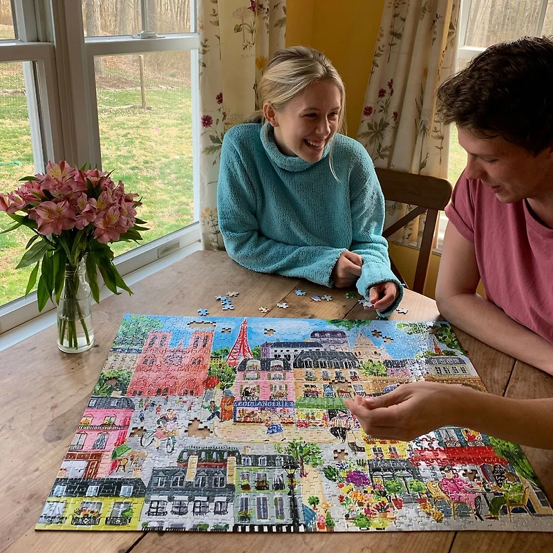 Eeboo Piece And Love Paris In A Day 1000 Pc Rectangle Puzzle