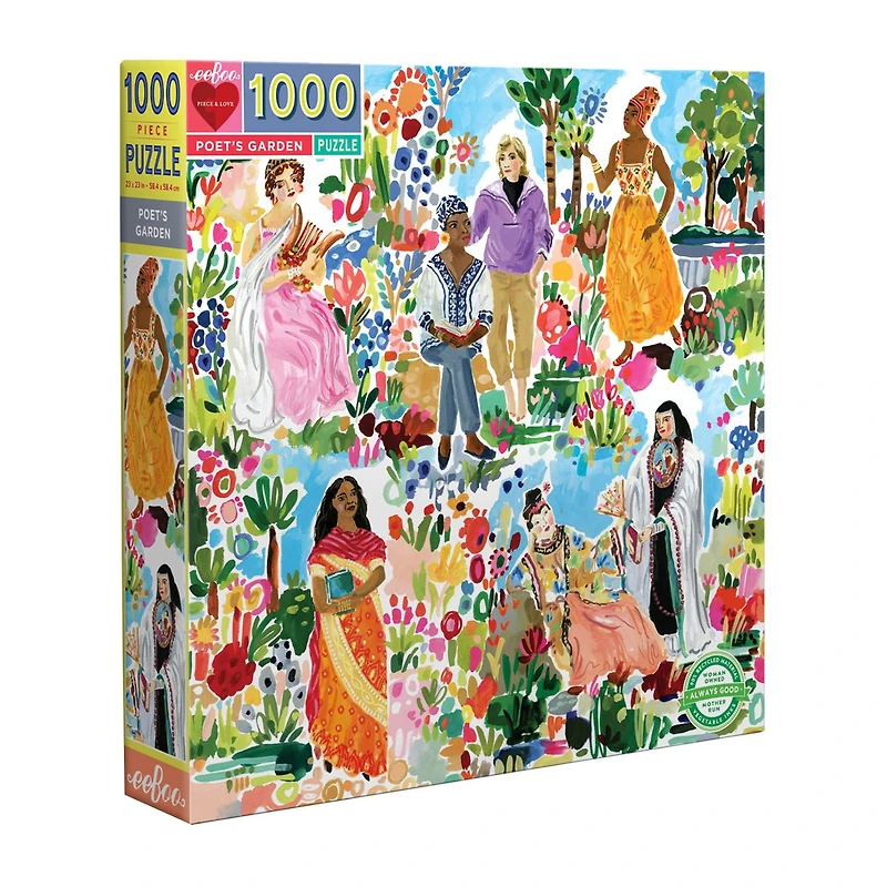 Eeboo Piece And Love Poet'S Garden 1000 Piece Square 1000-pc. Puzzle