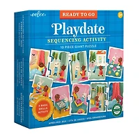 Eeboo Ready To Go Puzzle - Playdate - Sequencing Activity  Ages 3 And Up 10-pc. Puzzle
