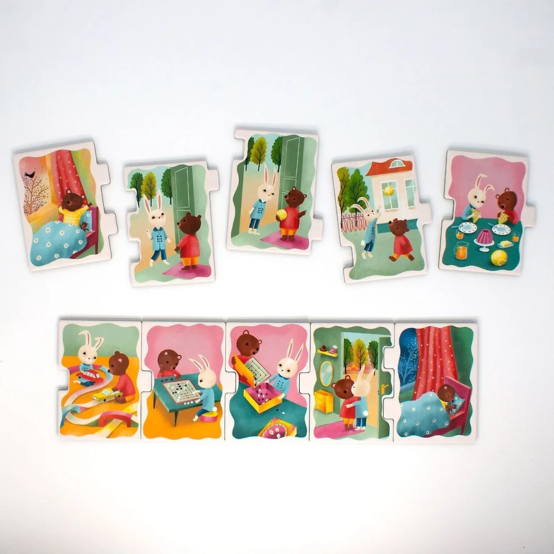 Eeboo Ready To Go Puzzle - Playdate - Sequencing Activity Ages 3 And Up 10-pc. Puzzle