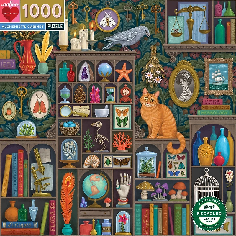 Eeboo Piece And Love Alchemist Cabinet 1000 Piece By Illustrator Vasilisa Romanenko 1000-pc. Puzzle