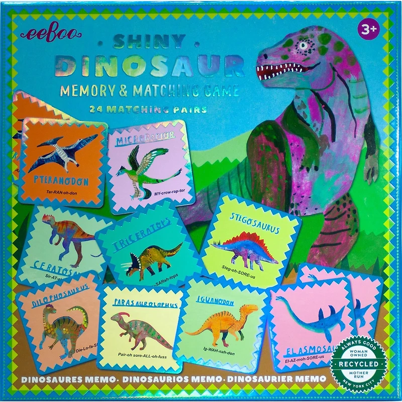Eeboo Shiny Dinosaur Is A Gender Neutral Memory Matching Game Brain Game