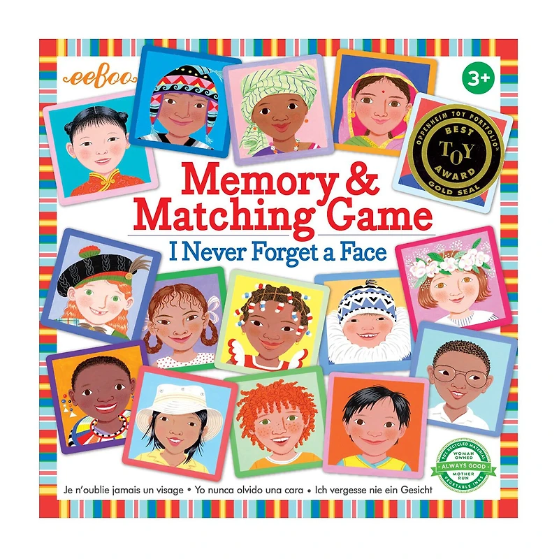 Eeboo I Never Forget A Face Memory And Matching Game 48-pc. Puzzle