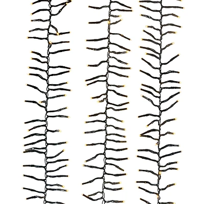 Kurt Adler 480-Light 16-Foot Connectable Warm White LED Cluster Garland
