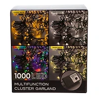 Kurt Adler 480-Light 16-Foot Connectable Warm White LED Cluster Garland