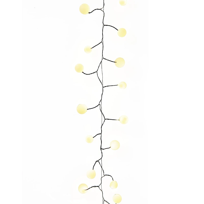 Kurt Adler 100-Light 8-Foot Warm White LED Bead Cluster Garland