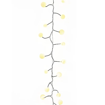 Kurt Adler 100-Light 8-Foot Warm White LED Bead Cluster Garland