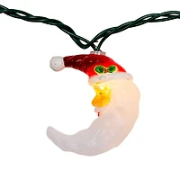 Kurt Adler UL 10-Light Santa Moon Face Light Set