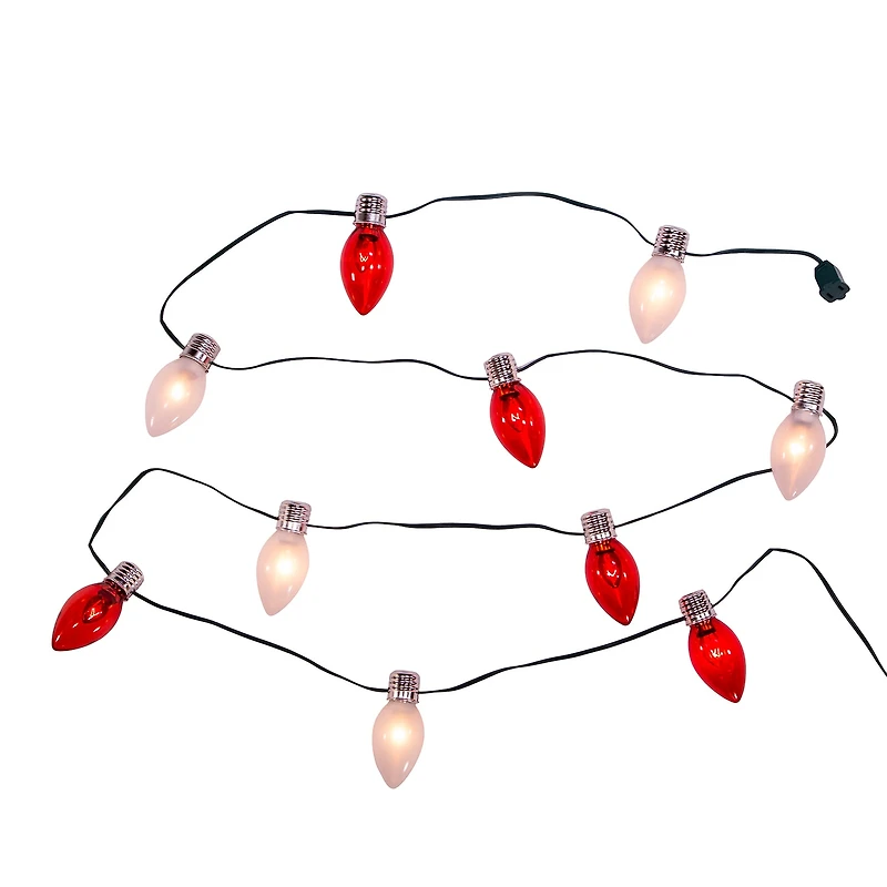 Kurt Adler UL 10-Light Red and White Giant C7 Light Set