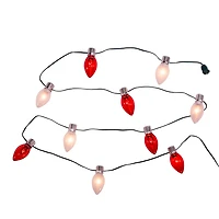Kurt Adler UL 10-Light Red and White Giant C7 Light Set